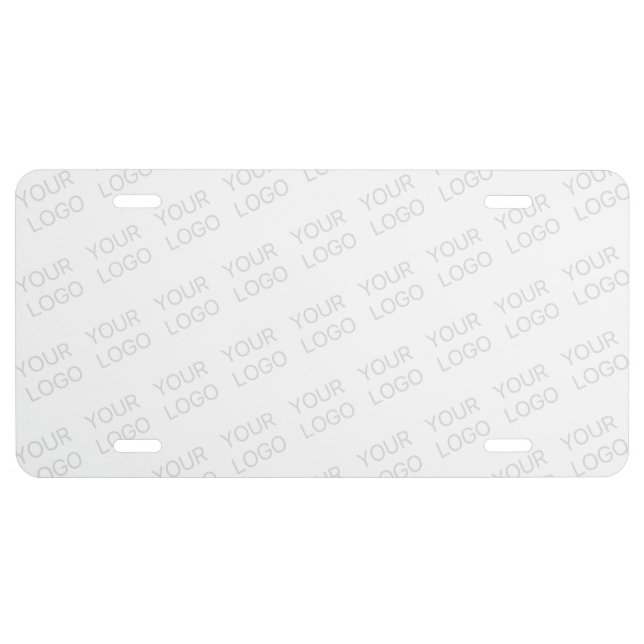Your Logo Automatically Lightened & Repeating License Plate (Front)