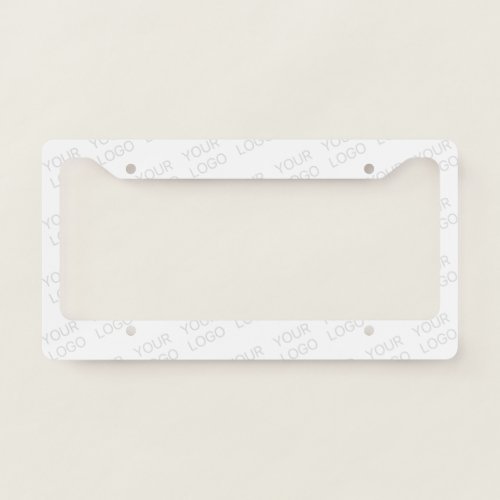 Your Logo Automatically Lightened  Repeating License Plate Frame