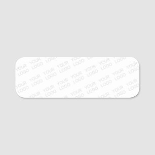 Your Logo Automatically Lightened & Repeating Name Tag