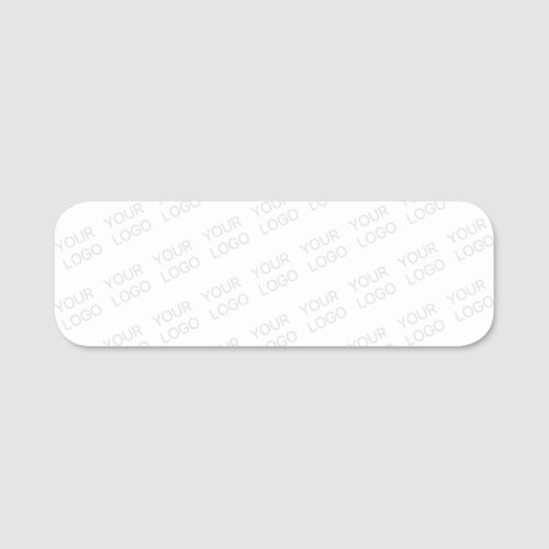 Your Logo Automatically Lightened  Repeating Name Tag