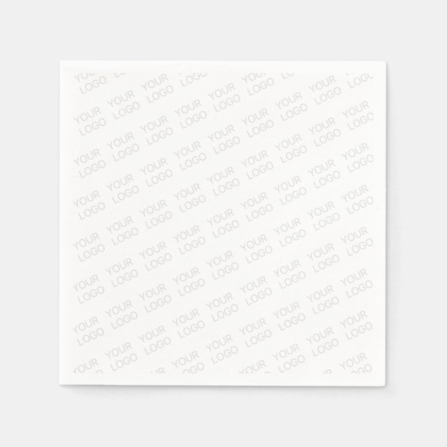 Your Logo Automatically Lightened & Repeating Napkins (Front)