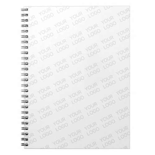 Your Logo Automatically Lightened  Repeating Notebook