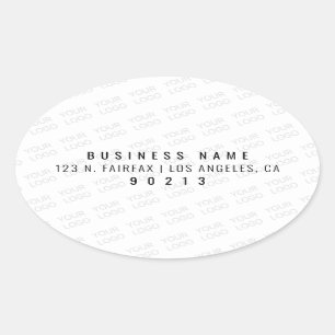 Your Logo Automatically Lightened & Repeating Oval Sticker