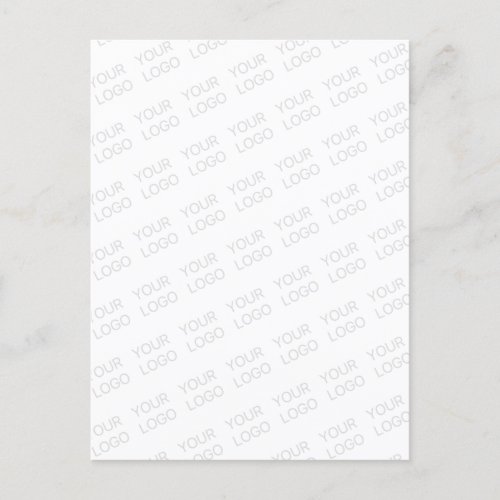 Your Logo Automatically Lightened  Repeating Postcard