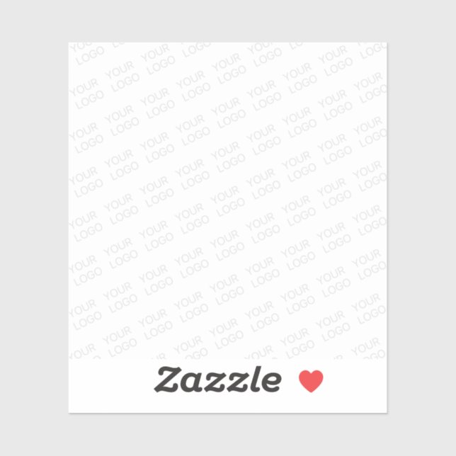 Your Logo Automatically Lightened & Repeating Sticker (Sheet)