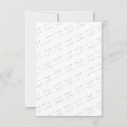 Your Logo Automatically Lightened  Repeating Thank You Card