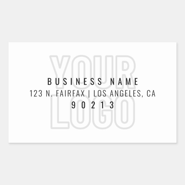 Your Logo Automatically Lighter For Background  Rectangular Sticker (Front)
