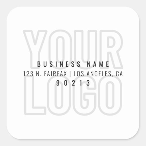 Your Logo Automatically Lighter For Background  Square Sticker