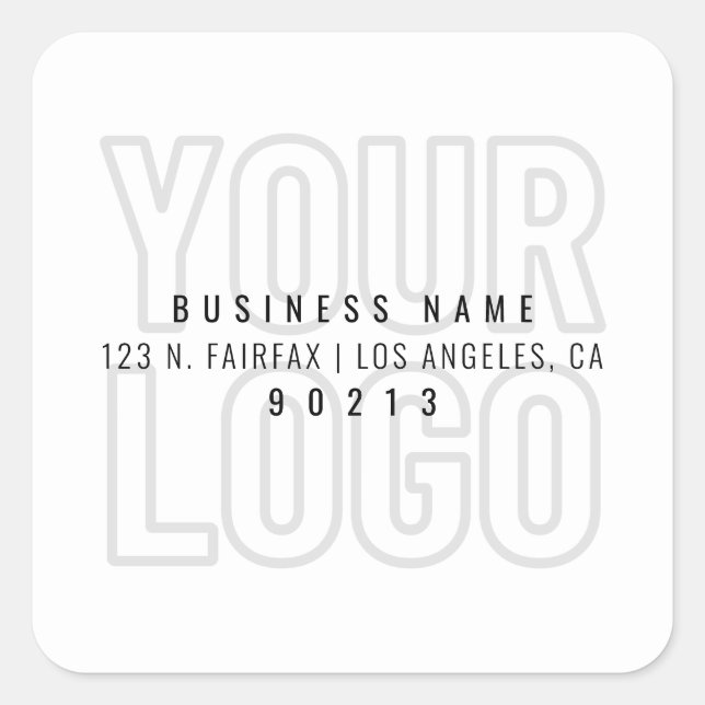 Your Logo Automatically Lighter For Background  Square Sticker (Front)