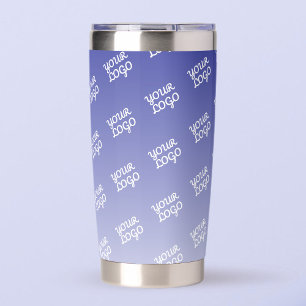 Your Logo Automatically Tiled Editable Color Ombre Insulated Tumbler