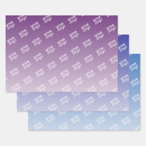 Your Logo Automatically Tiled  Editable Colors Wrapping Paper Sheets