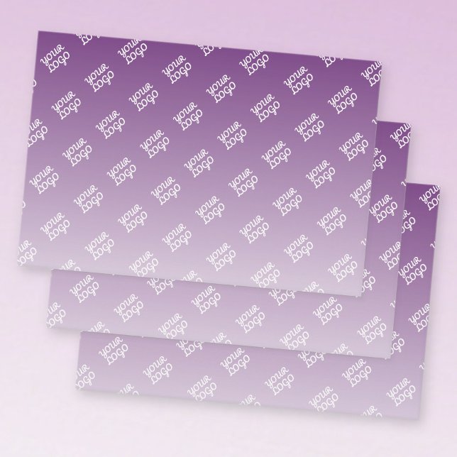 Your Logo Automatically Tiled | Editable Purple Wrapping Paper Sheets (Creator Uploaded)