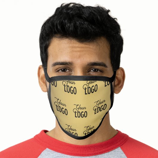 Your Logo (automatically) Tiled | Faux Gold Face Mask (Worn Him)