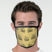 Your Logo (automatically) Tiled | Faux Gold Face Mask (Worn Him)