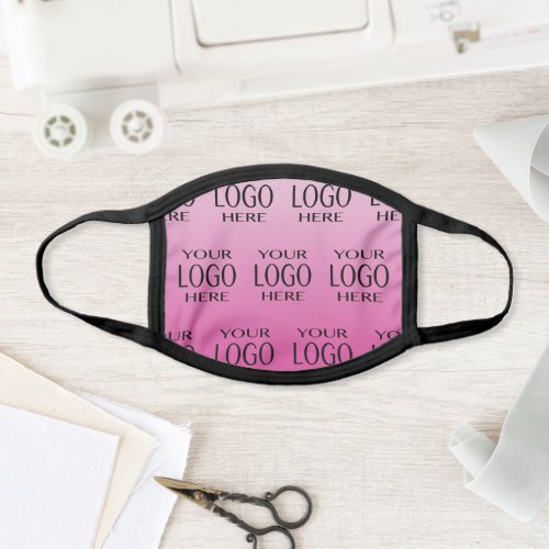 Your Logo Automatically TiledPink Gradient Face Mask