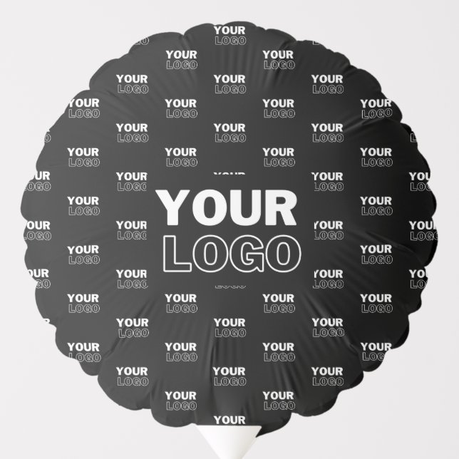 Your Logo & Background Repeating Logo | Black Balloon (Front)