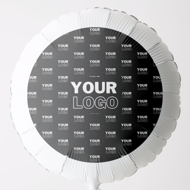 Your Logo & Background Repeating Logo | Black Balloon (Front)