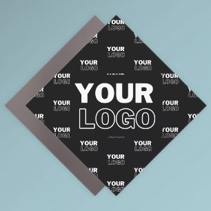 Your Logo & Background Repeating Logo   Black Car Magnet