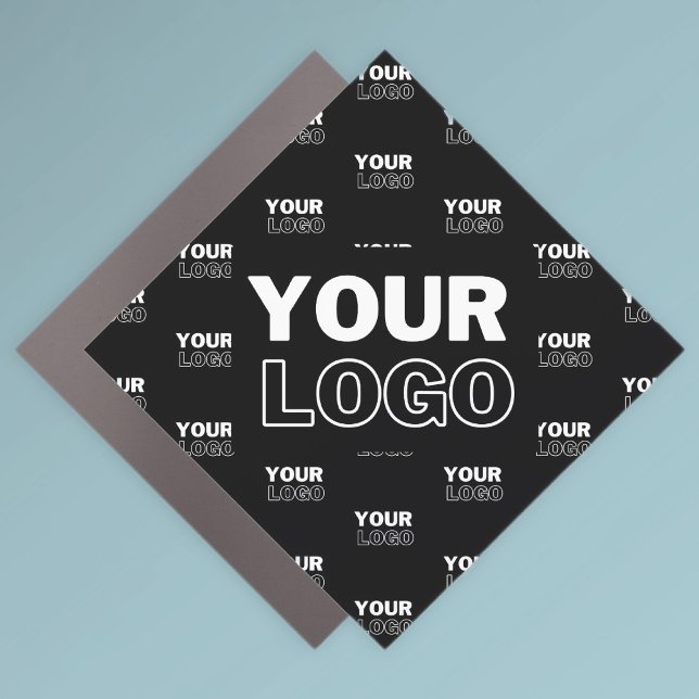 Your Logo & Background Repeating Logo | Black Car Magnet (Creator Uploaded)