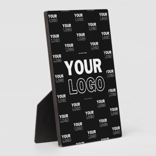 Your Logo  Background Repeating Logo  Black Plaque