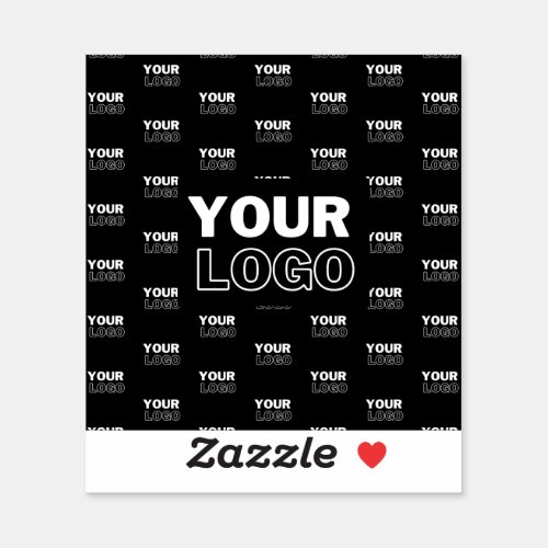 Your Logo  Background Repeating Logo  Black Sticker
