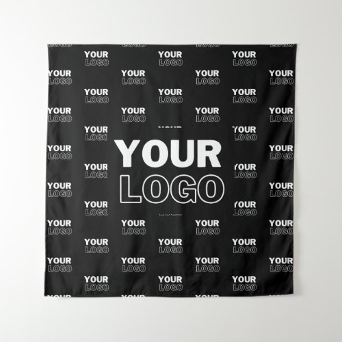 Your Logo  Background Repeating Logo  Black Tapestry