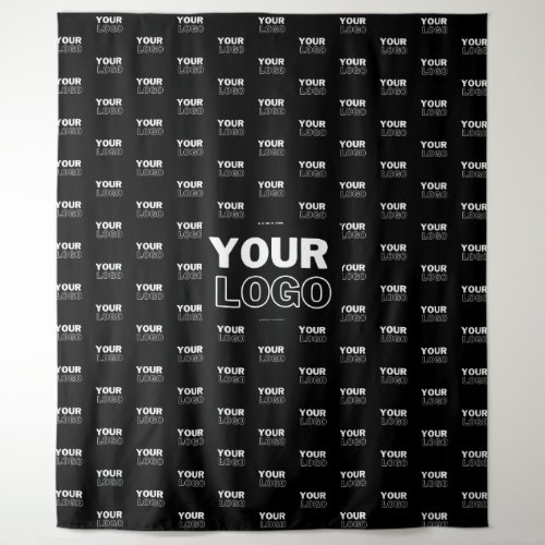 Your Logo  Background Repeating Logo  Black Tapestry