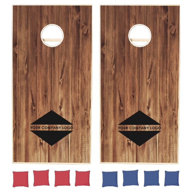 Your Logo Barn Wood  Cornhole Set (Set)