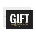 Your Logo Black Gold Business Gift Certificate