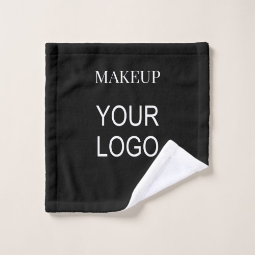 Your Logo Black Makeup  Wash Cloth