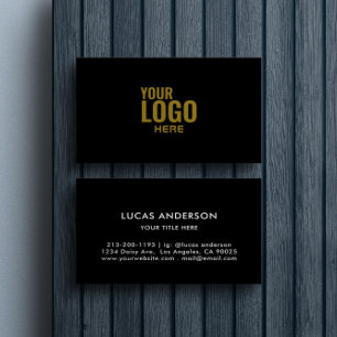 Your Logo Black&white Foil Modern Corporate Business Card