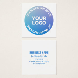 Your Logo Blue to Purple Ombre & Circular Text