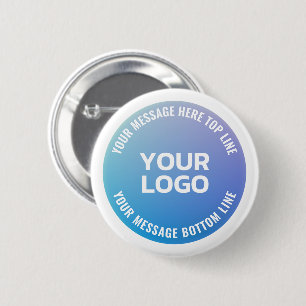 Your Logo Blue to Purple Ombre & Circular Text Button