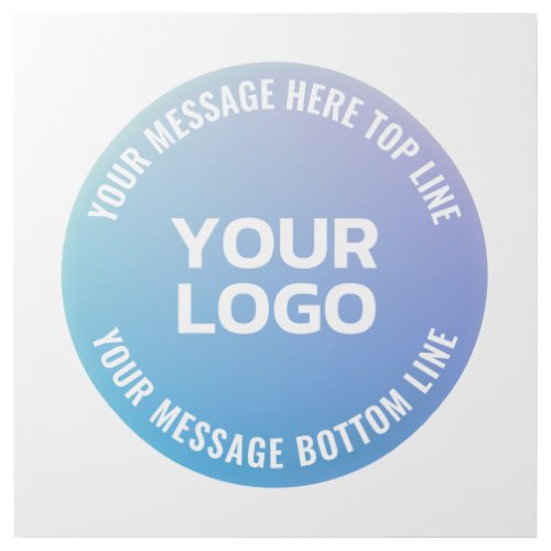 Your Logo  Blue to Purple Ombre  Circular Text Gallery Wrap