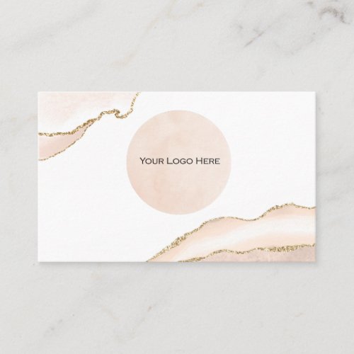 Your Logo Blush  Gold Business card