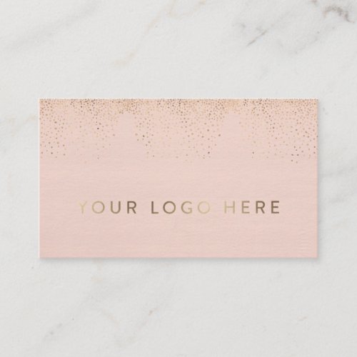 Your Logo Blush Gold Foil Simple Modern Feminine Business Card