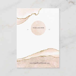 Your Logo Blush & Gold Vertical Large Business Card