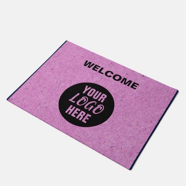 Your Logo Brand Welcome Kraft Paper Doormat (Angled)