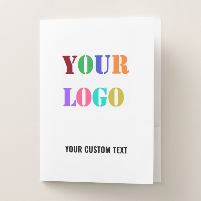Your Logo Branded Business Pocket Folders Template (Front)