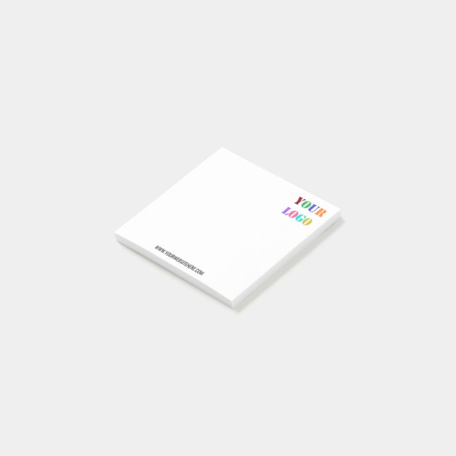 Your Logo Branded Business Post-it® Notes Template (Angled)