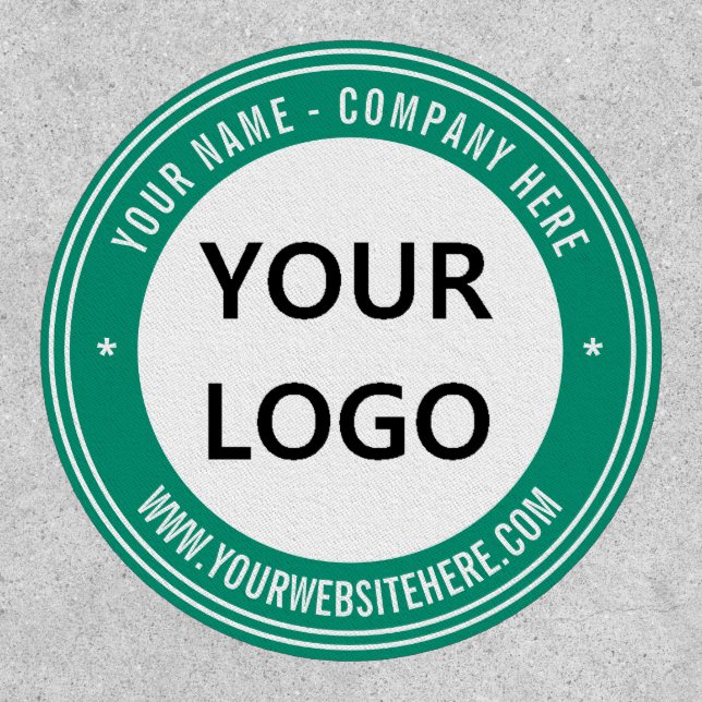 Your Logo Branded Business Round Patch Example (Front)