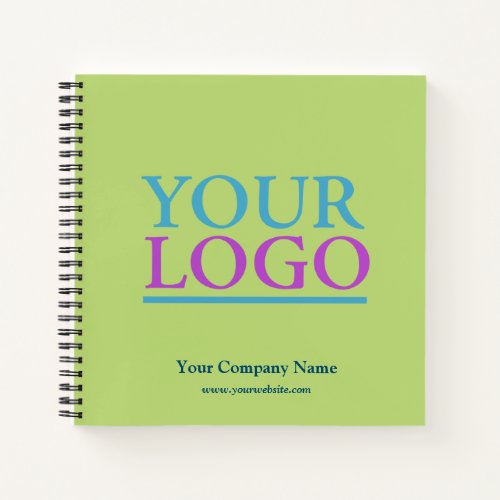 Your Logo BusName Website Promo Sage  Sky Blue Notebook