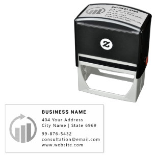 Your Logo Business Accountant Modern Minimalist Self-inking Stamp