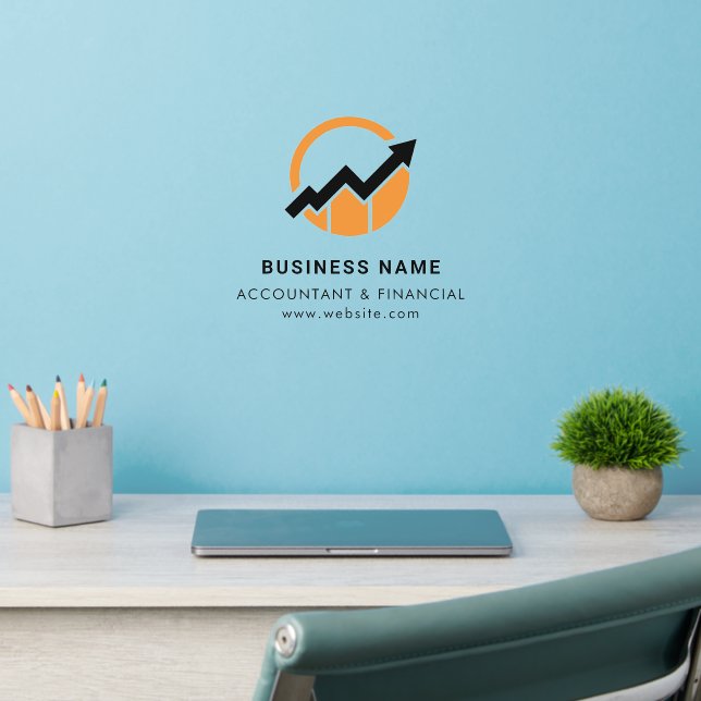 Your Logo | Business Accountant Modern Minimalist Wall Decal (Home Office 2)