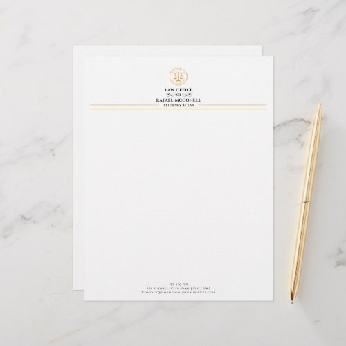 Your Logo Business  Attorney At Law  Letterhead