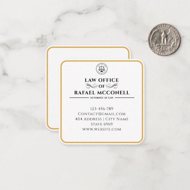Your Logo Business | Attorney At Law  Note Card (Front/Back In Situ)