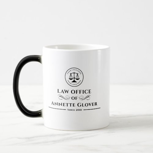Your Logo Business  Attorney Modern Black Quotes Magic Mug