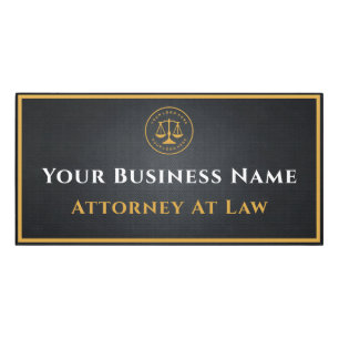 Your Logo Business Attorney Modern Minimalist Door Sign