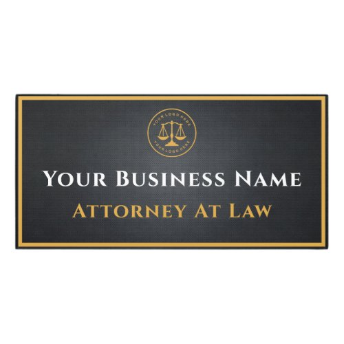 Your Logo Business  Attorney Modern Minimalist Door Sign