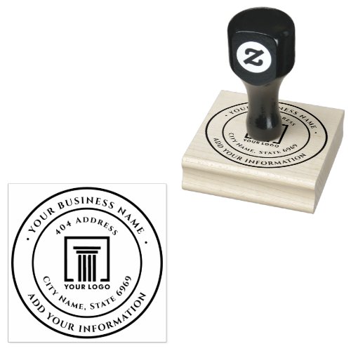 Your Logo Business  Attorney Modern Minimalist Rubber Stamp
